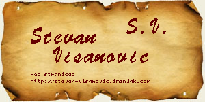 Stevan Višanović vizit kartica